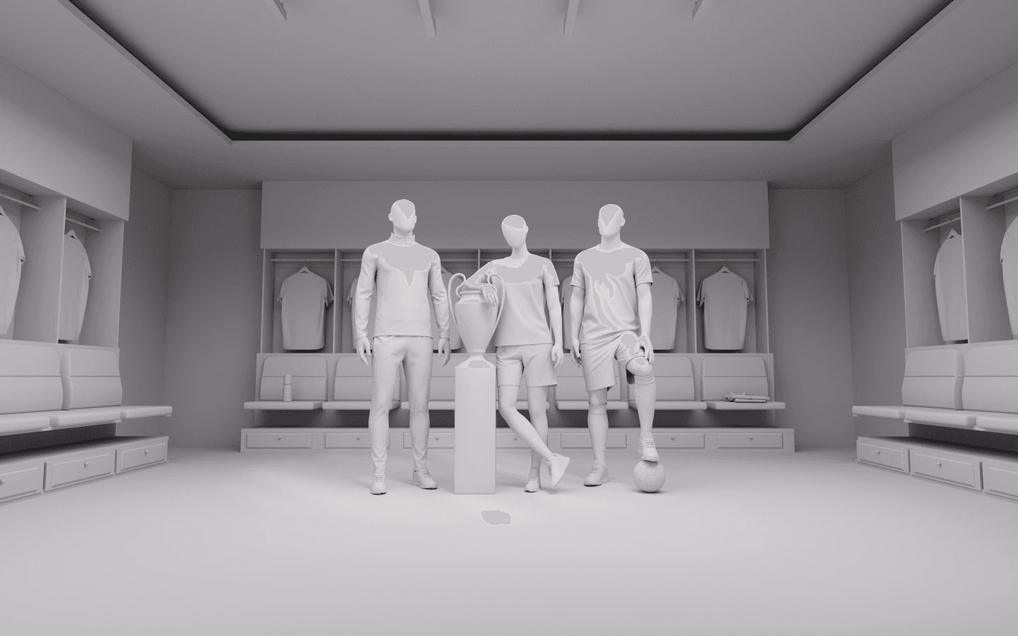 Custom sports club merchandise created with Hutter Products’ 3D configurator.