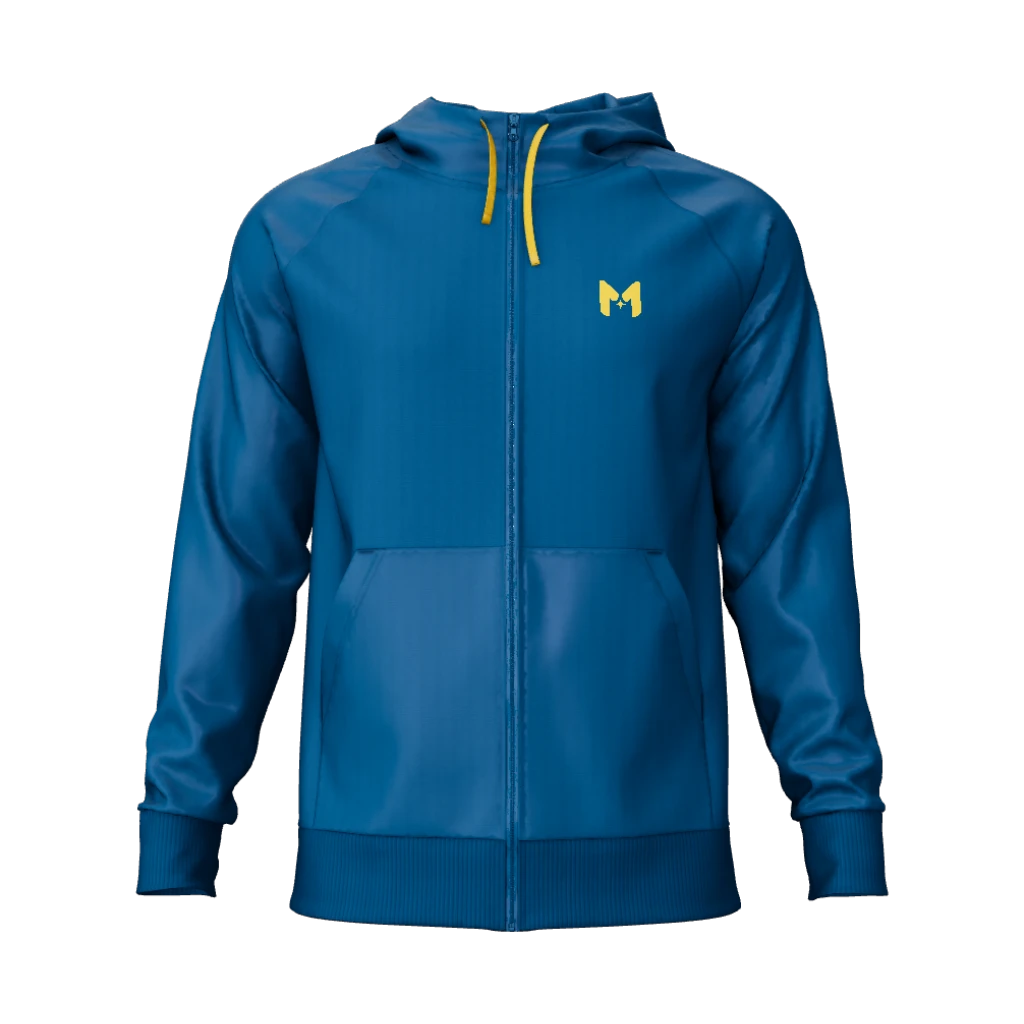 Herren-Fitness-Hoodie mit durchgehendem Reissverschluss — Produktbild 1