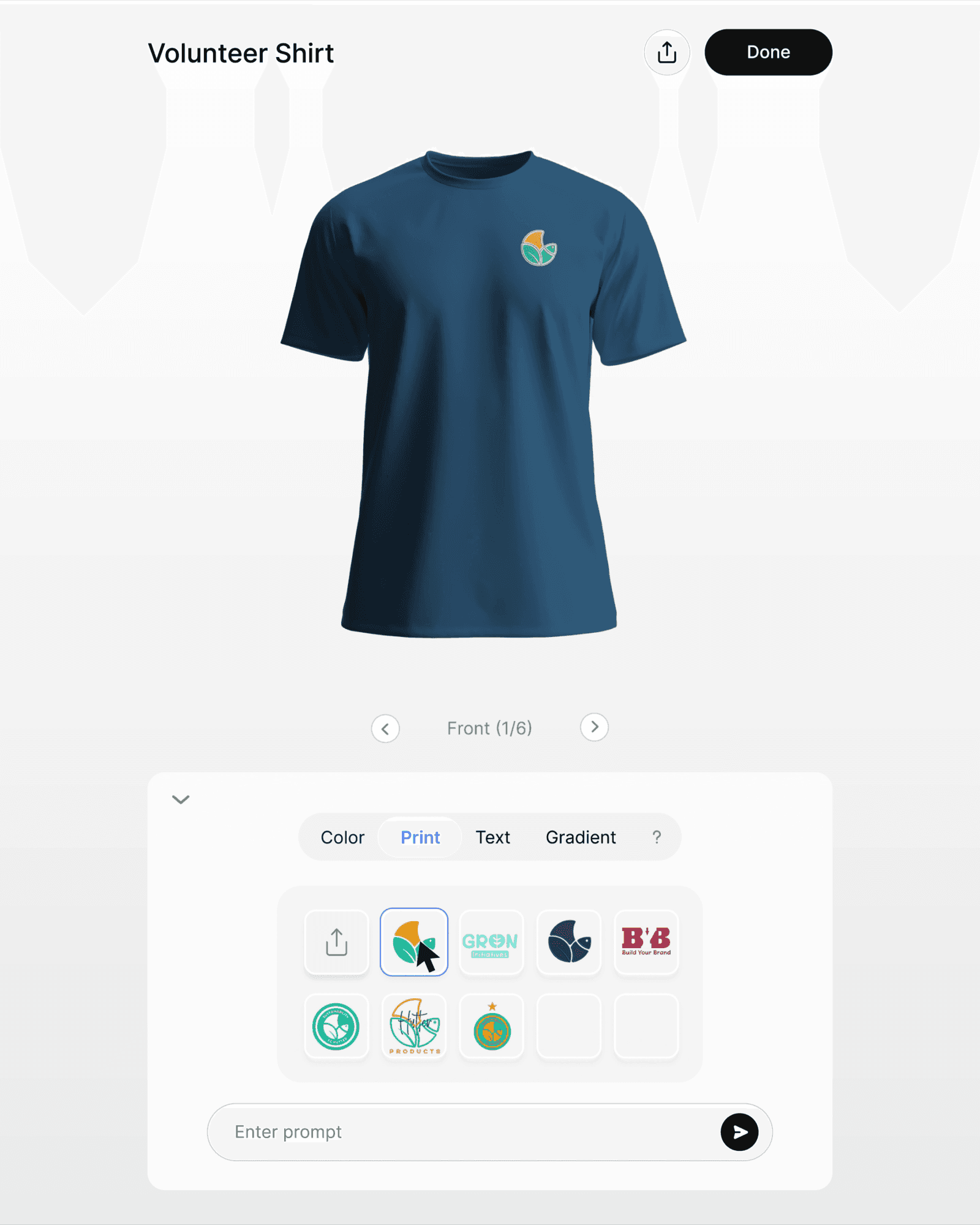 Kundenspezifisches Merchandise-Produkt, entworfen mit dem 3D-Konfigurator von Hutter Products